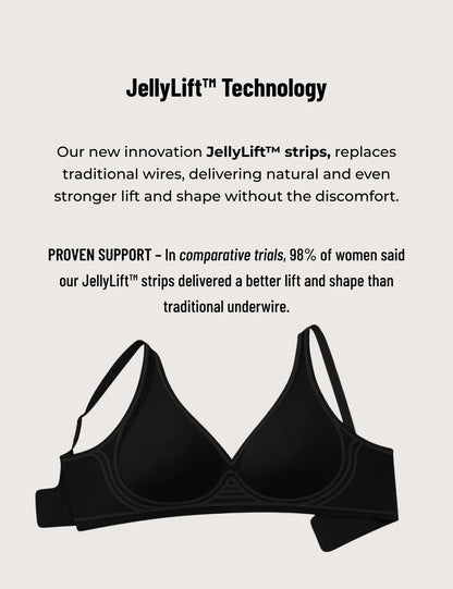 Deep V Push-Up Seamless Wireless Jelly Bra