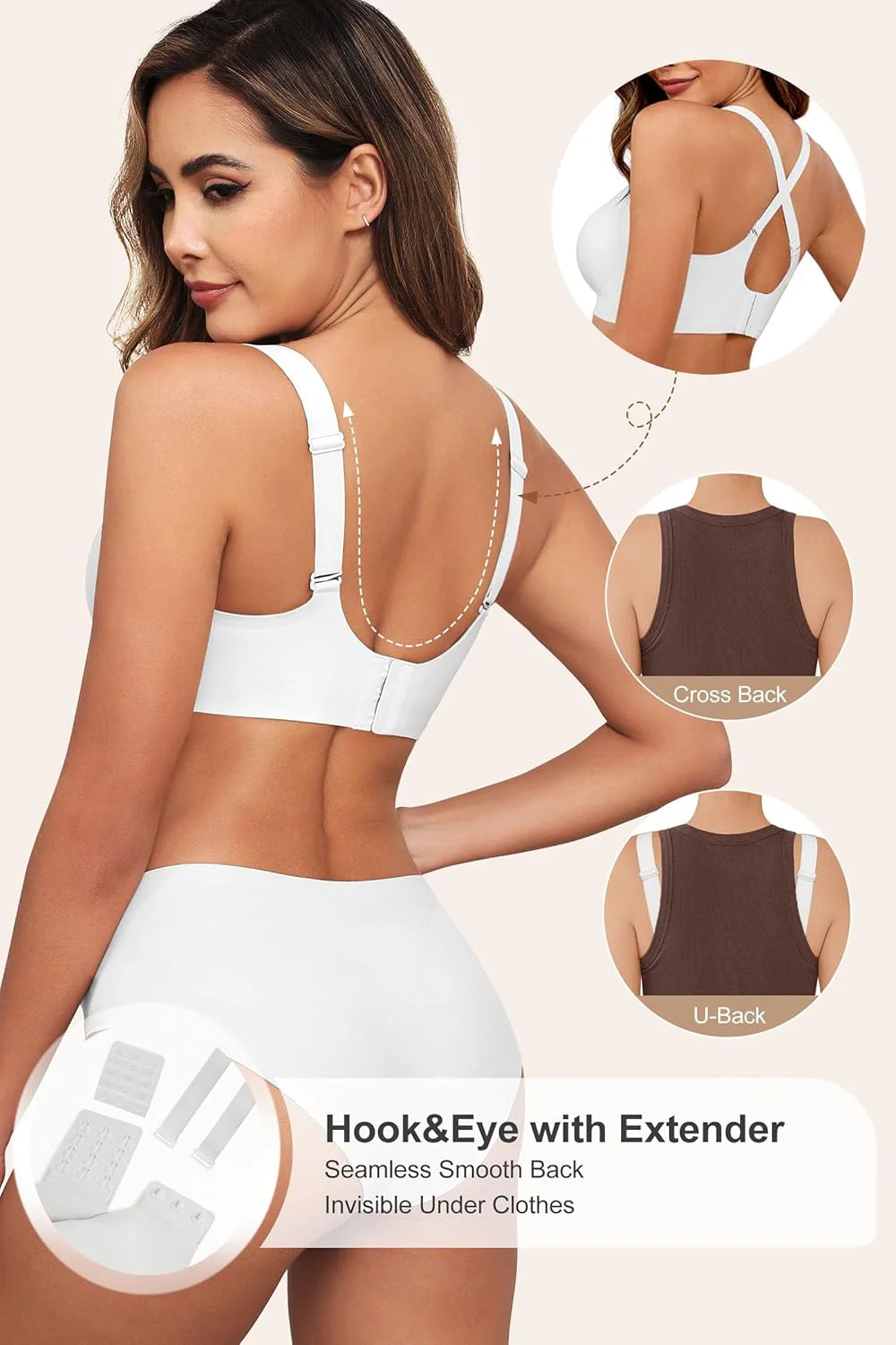 Seamless Soft V-Neck Wireless Full Support Jelly Bra