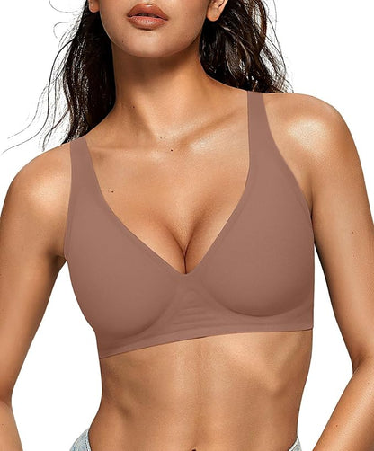 Deep V Push-Up Seamless Wireless Jelly Bra
