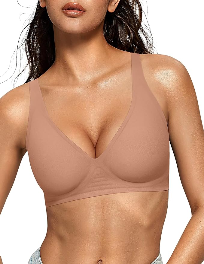 Deep V Push-Up Seamless Wireless Jelly Bra